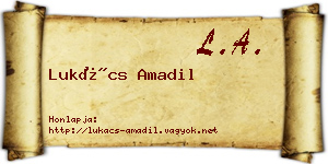 Lukács Amadil névjegykártya