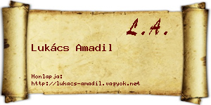 Lukács Amadil névjegykártya